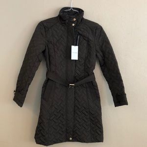 Cole Haan Signature Quilted Zip Front Coat